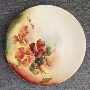 Favorite Bavaria, Hand Painted Porcelain Decorative Plate with Poppies, Flowers
